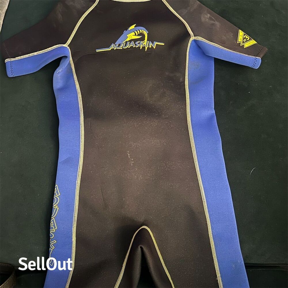 Youth Wetsuit Blue & Black Short Sleeve One Size